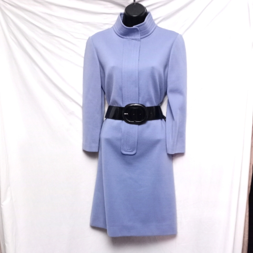 Final Sale - Chic Vintage 1960's ST. ANDREWS Periwinkle Zephyr Wool Dress